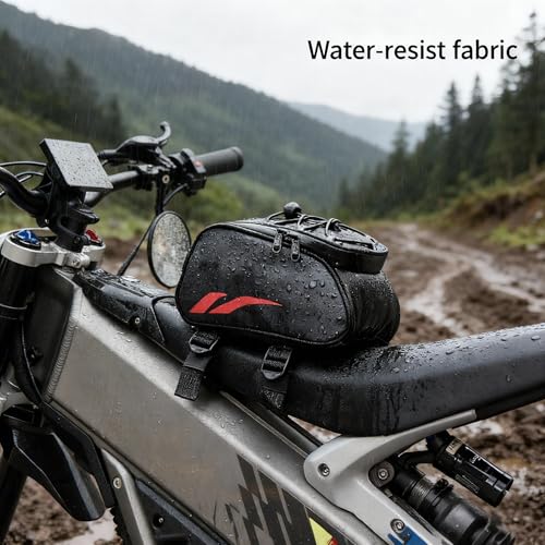 Image of KEMIMOTO Dirt Bike Frame Bag, Waterproof Front Battery Bag Storage Pouch Compatible with Sur-Ron Light Bee X, S X160, X260 Soleil 01 E-Ride Pro SS /S ridstar q20 Talaria E-Bike,Dual Sport 2.5L Silver