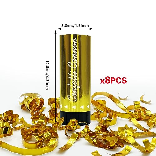 8 PCS Gold Confetti for Wedding Birthday Baby Shower Graduation Anniversary Christmas Party Supplies Decorations