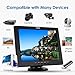 JaiHo 12 Inch LCD Security CCTV Monitor, 800x600 4:3 Resolution Color TFT LCD Display Screen with VGA/HDMI/AV/BNC/MIC USB Ports for Surveillance Camera, STB and Other Video Equipment