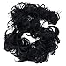 PRETTYSHOP XXXL Hairpiece Hair Wrap Scrunchie Scrunchy Updos, VOLUMINOUS, Curly Messy Bun, Balck # 1B HW6