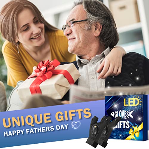 Mens Women Gifts Led Flashlight Gloves Waterproof-Gifts For Dad Grandpa Papa Rechargeable Lighted Glove Lights Finger Cool Gadgets Tools Gift Ideas Unique Birthday Present For Husband Stocking Stuffer #TOP5