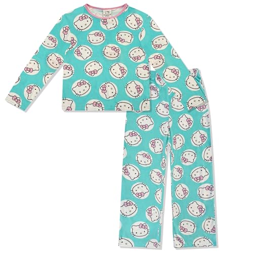 Hello Kitty Girls Pajama Pants and Sleep Shirt Sets for Kids - 2 Piece PJ Sleepwear Set for Toddler Girls - Official License
