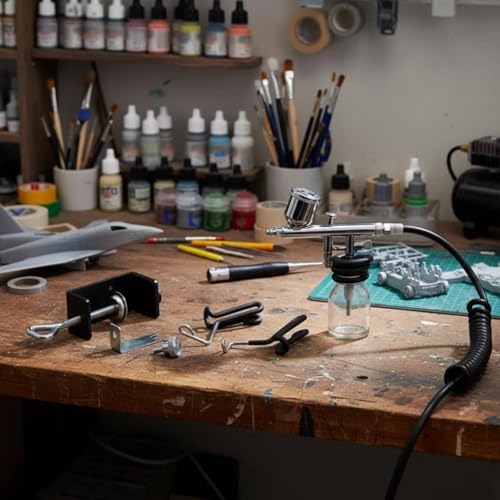 Porte-aérographe double métal outil compact stable pour technicien - 8