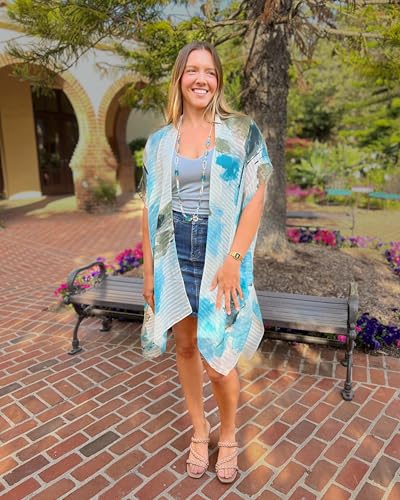 Image of Humble Hilo Womens Kimono Cardigan Sleeveless Lightweight Cover Up Casual & Flowy, 2 Sizes
