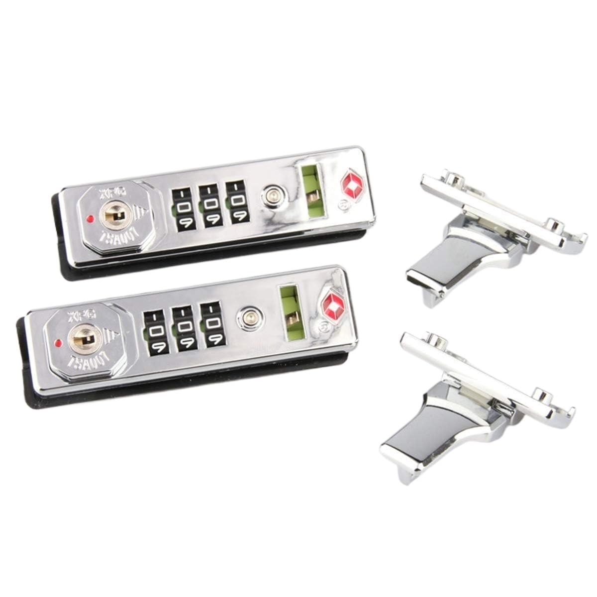 Mnuvxzaewf Silvery Combination Lock,Travel, Set Of A Pair S121# Password Lock Replacement Suitcases/Luggage For Suitcase Pull Rod