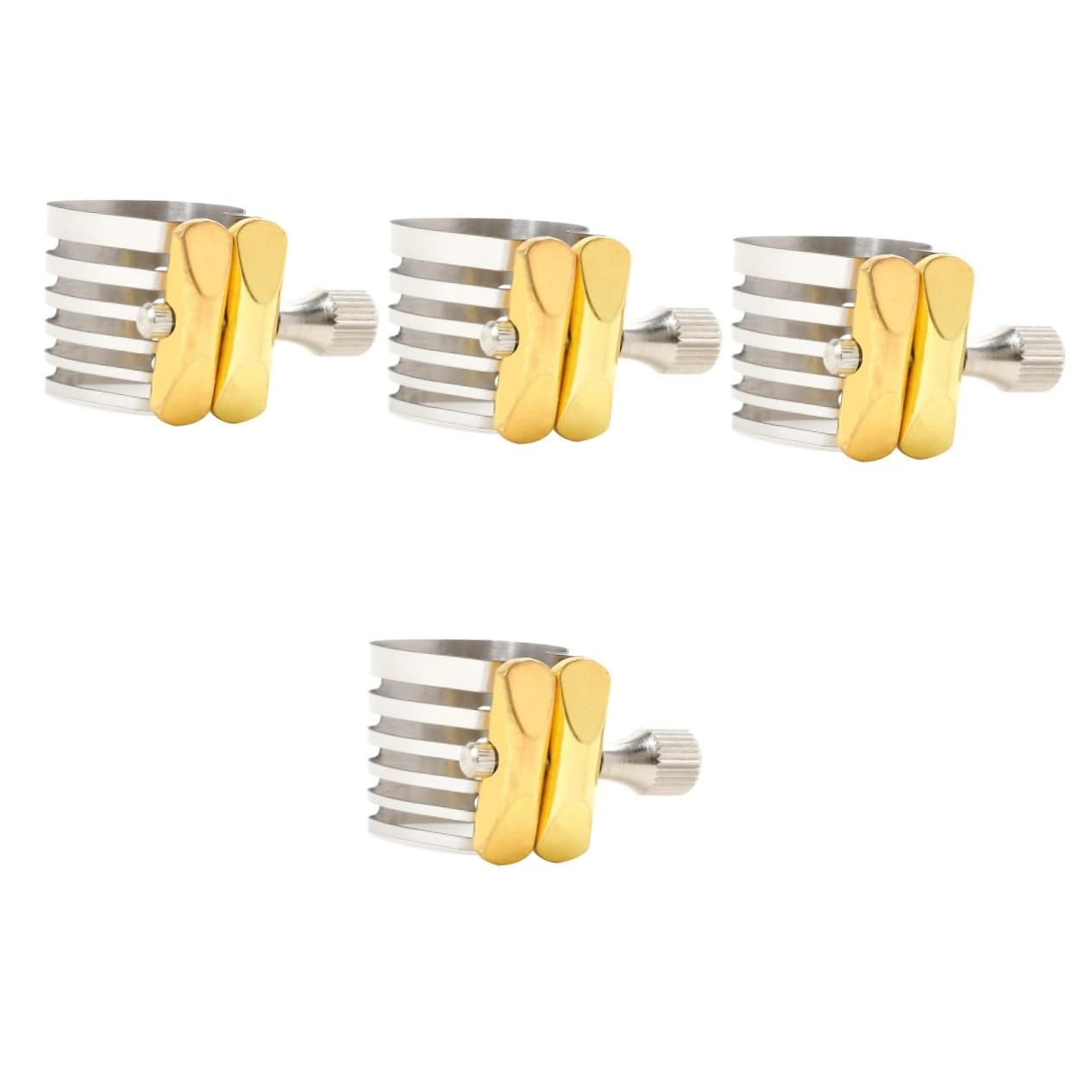 ibasenice 4 Piezas Abrazadera de saxofón saxofon alto saxofon tenor Accesorio saxofón partes de saxofón clip de saxofón ajustable partes de instrumentos de viento clip para saxofón cobre