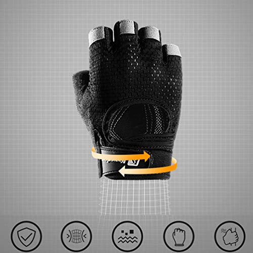 CLISPEED Luvas de ciclismo masculinas para ciclismo de montanha com almofada de silicone para absorç