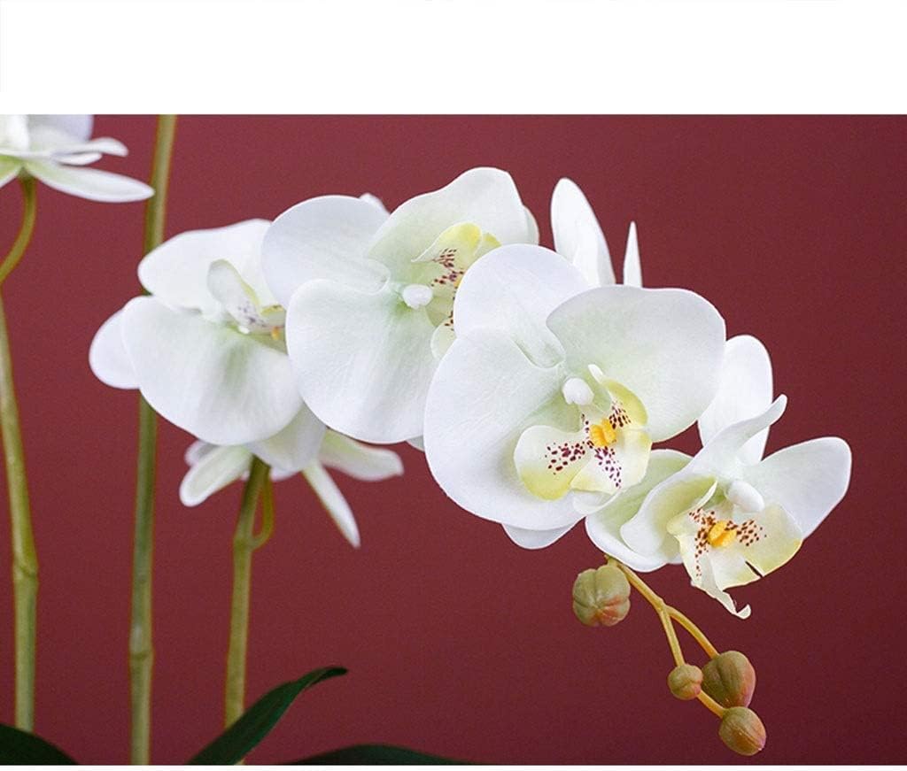 Sztuczne Orchidee 15 Główek Sztuczny Kwiat Porcelanowy Wazon Sztuczna Orchidea Duża Doniczka Sztuczne Kwiaty Phalaenopsis Sztuczne Kwiaty