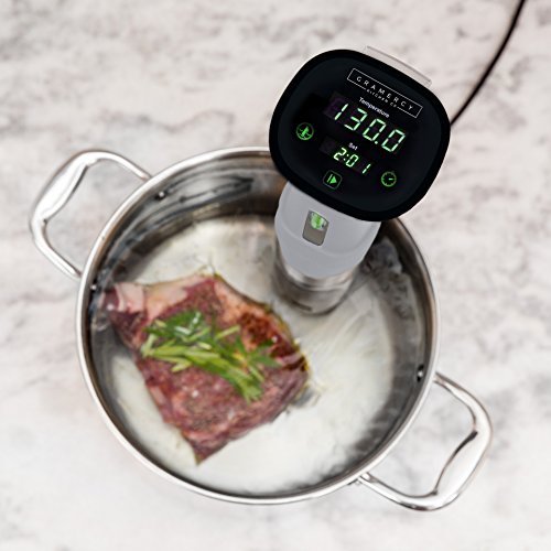 Sous Vide Immersion Circulator Cooker | UPGRADED - Only machine with DELAY-START Timer | Simplest to use & clean, set & go out of the box | BONUS Velvet Storage Sleeve & e-Recipe Book FREE - Thumbnail 6