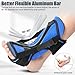 Runkelai Plantar Fasciitis Night Splint with Massage Ball, Adjustable Brace Dorsal Night Splint for Achilles Tendonitis Foot Drop Relief Arch Pain, Comfortable with 4 Straps for Secure Fit Black-Blue