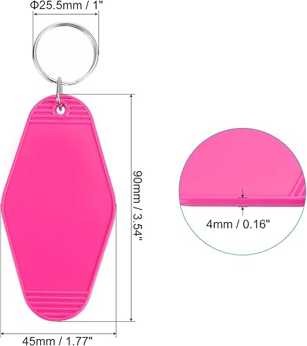 Vista 66 de PATIKIL Vintage Motel Llavero, en blanco Hotel Llaveros Llaveros