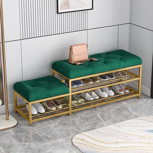 Meubles de rangement à chaussures moderne avec banc rembourré d'entrée