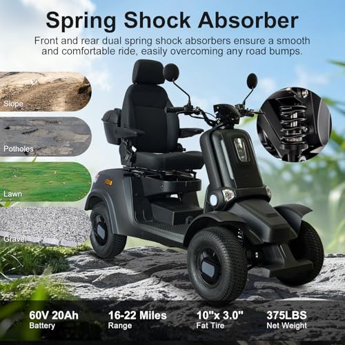 BHERRY Heavy Duty All-Terrain Fat Tire Scooter