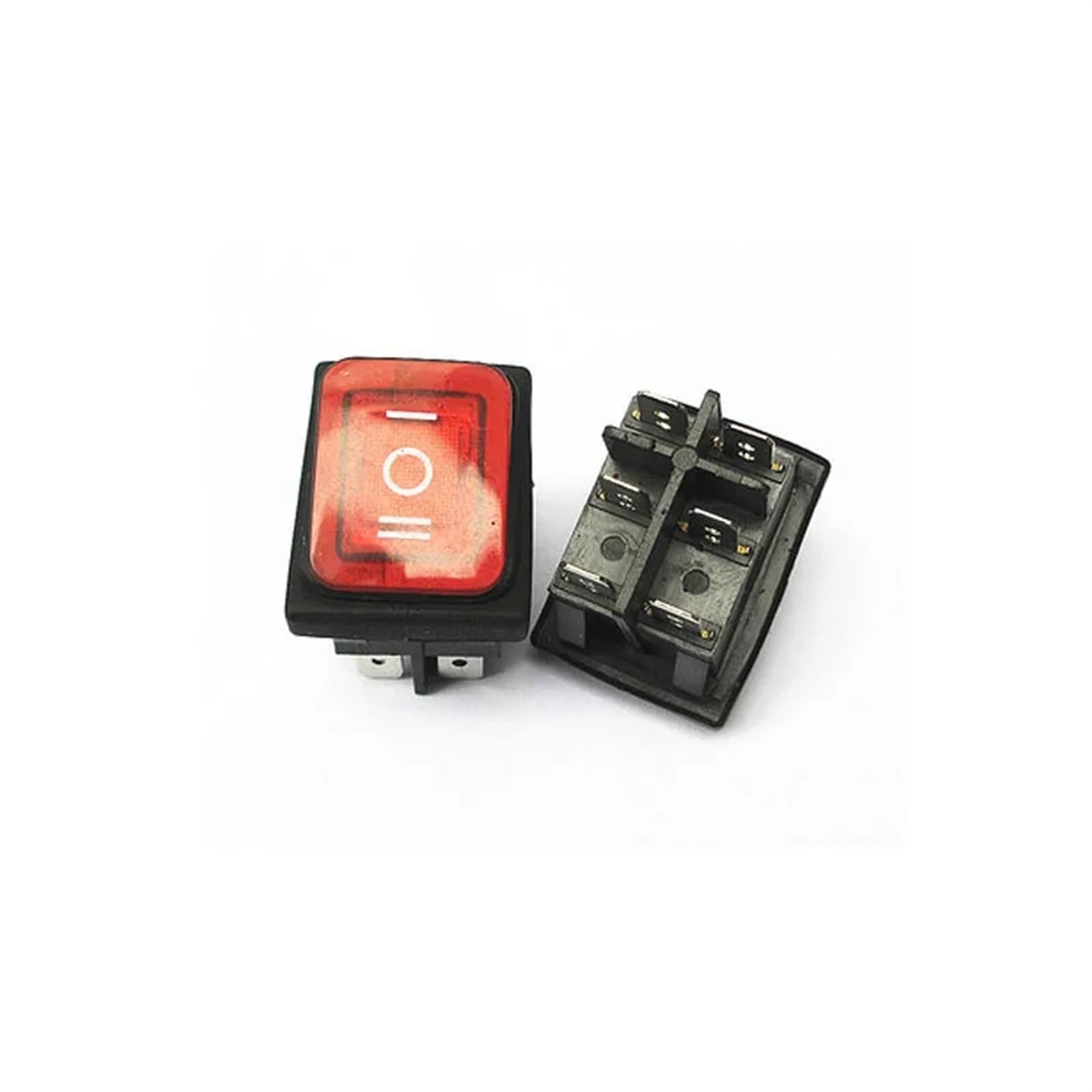 Interruptor impermeable con contacto plateado de alta resistencia y 6 pines para uso continuo