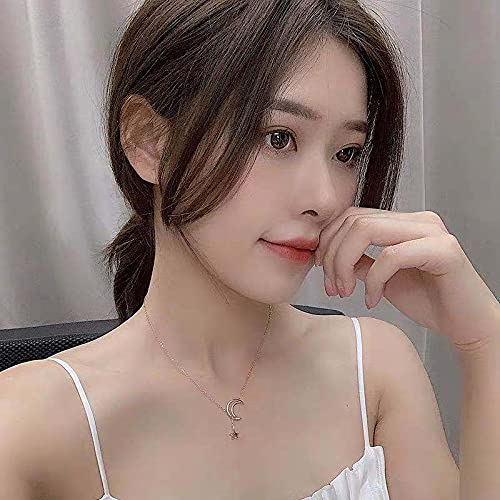 Crescent Moon and Star Pendant Necklace for Women Teen Girls Birthday Gifts4