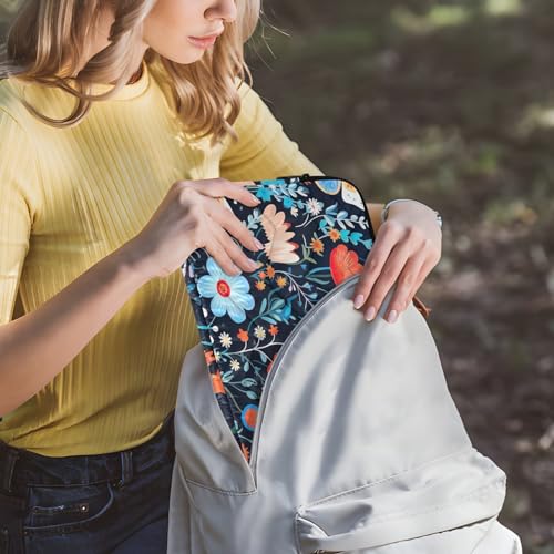 Funda para portátil 13-14 pulgadas con diseño floral colorido miniatura 6