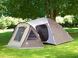 Outbound Longhouse 6 Person Two Room Family Dome Tent (Brown, Large)