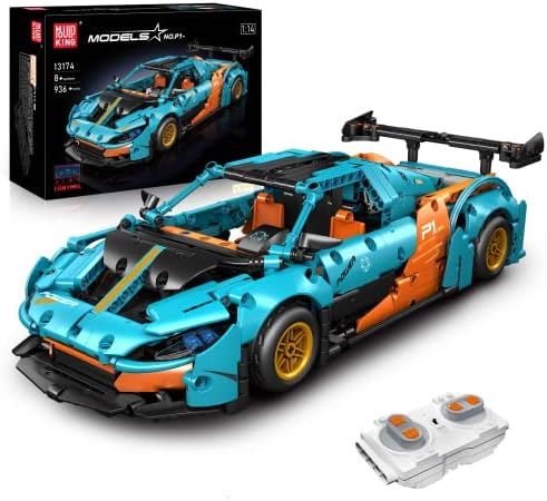 Mould King 13174 Speed Car Model, 936 Pieces MOC Building Blocks Remote Control Car Toy, 1:14 Scale RC Car Toy for Kids