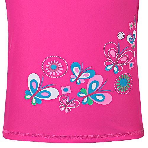 Image of TFJH E Girls Short Sleeve Swimsuit Two Piece Swimwear UPF 50+ UV 3-12 Years