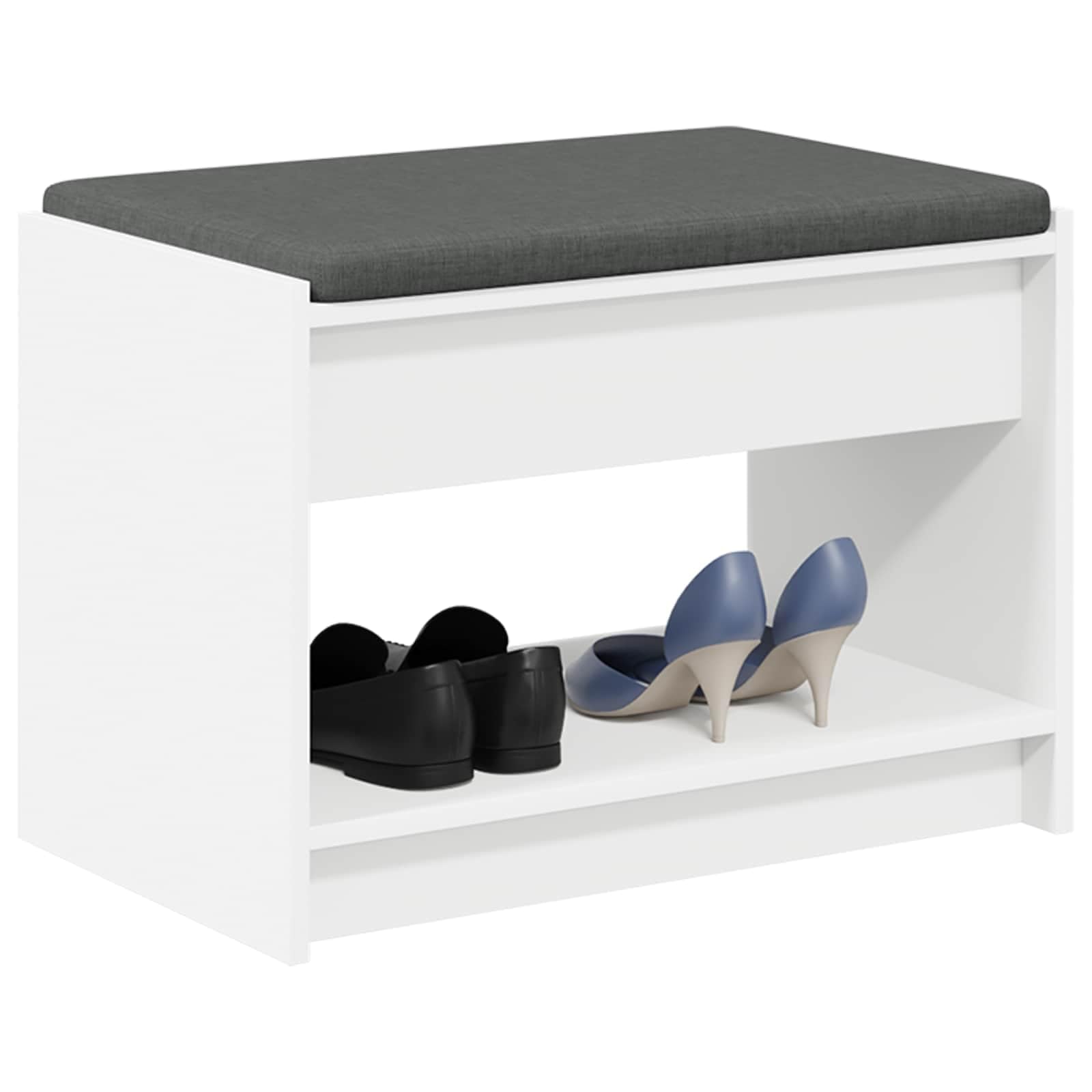 vidaXL Banco de Entrada 63 x 38 x 45 cm Madera Ingenierizada y Tela, Banco Moderno para el Hall, Muebles de Entrada, Asientos Elegantes, diseño Rectangular, soluciones funcionales