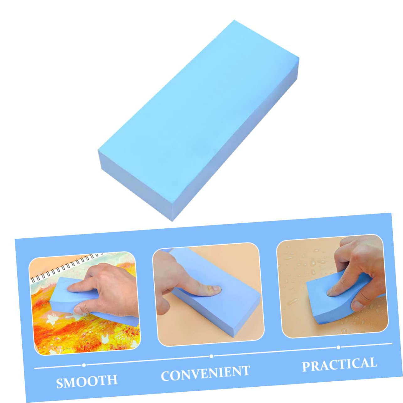 Veemoon Drawing Sponge for Watercolor and Painting High Absorption Artist Sponge Brush Easy to Clean and Reusable for Art Projects and Dyeing