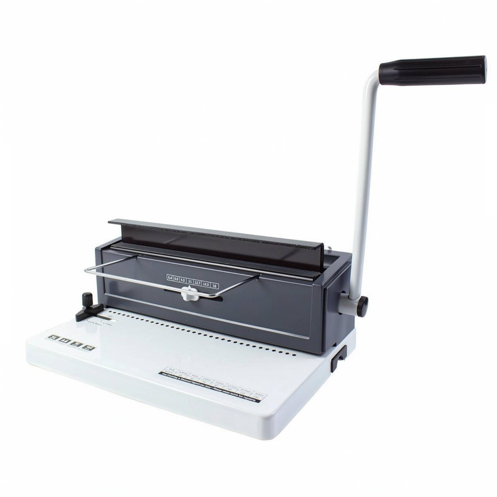 Rilegatrice Manuale con Perforatore Integrato Regolabile Rilegatrice da Ufficio Robusta per Preparazione Relazioni, Nero