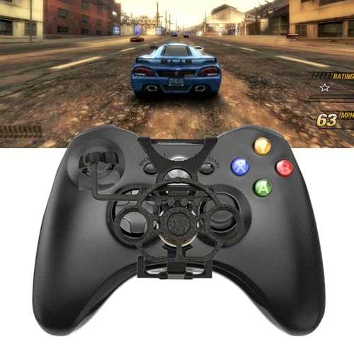 Hesupy for Xbox 360 Wireless Game Controller Racing Steering Wheel, Racing Game Auxiliary Mini Steering Wheel Replacement 3D Printing Gaming Accessories for Controller for Xbox 360