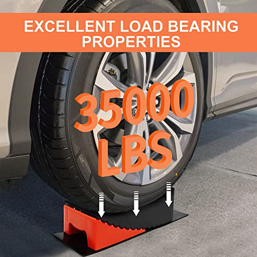 TOWKING Camper Leveler System – 2-Piece, 30,000 Lbs RV Leveling Blocks With Curved Design & Chock