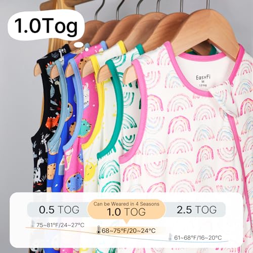 Image of Rayon Made from Bamboo Sleep Sack 0-6 Months 1.0 TOG | Newborn Sleep Sack 0-3 Months 3-6 Months, Sleeping Bag with 2-Way Zipper, Baby Wearable Blanket, All-Year-Round Comfort