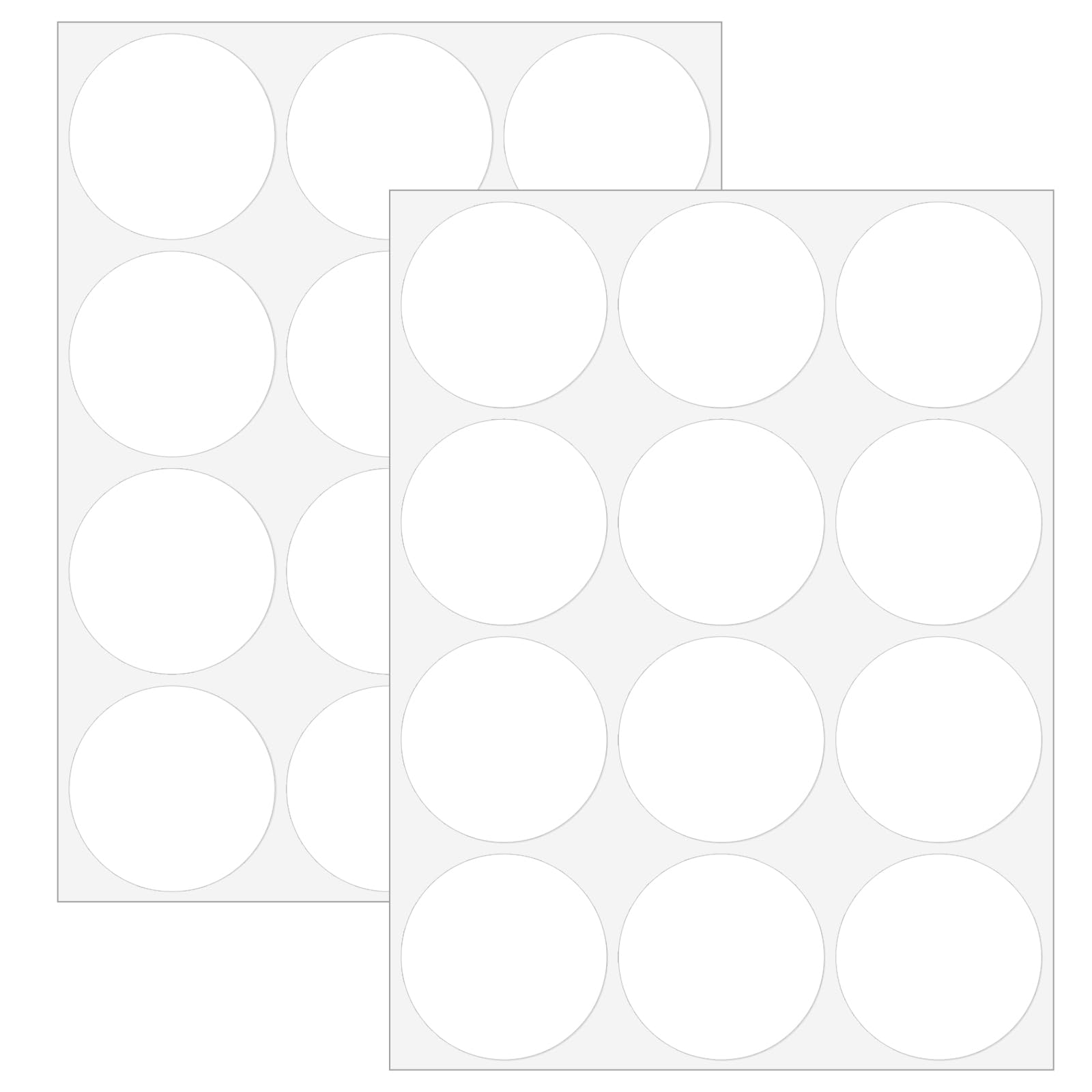 Yeachlaing 2" Round Large Colored Removable Stickers Labels - White,Pack of 360