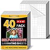 40 hojas de laminación autoadhesivas, 9 x 12 pulgadas, hojas laminadoras transparentes que no necesitan máquina, hojas laminadas autosellantes