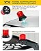 LUMENIX 60 LED Mini Beacon Strobe Lights Forklift Rooftop Rotating Warning Flashing Light Magnetic/Screw Mount for POV Emergency Vehicle Fire Trucks UTV ATV Tractors Firefighter Ambulance - Red