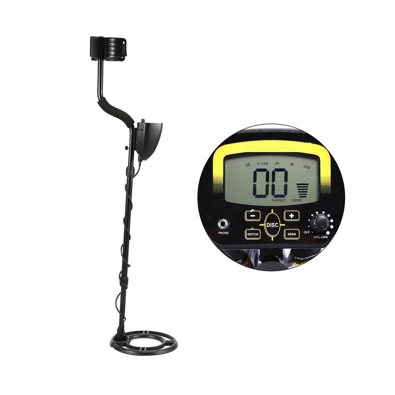 Detector de Oro subterráneo, Adjustable Underground Metal Detector Portable Gold Treasure Hunter Finder,para la búsqueda de Tesoros subterráneos