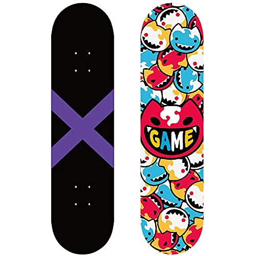 L&WB Skateboards para SK8 El Infinito, Longboard para Adultos, Niños, Adolescentes, Dibujos Animados, Anime, Arce, para Fiestas De Cosplay,C Cover
