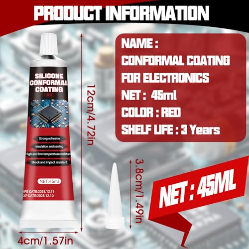 Revestimiento Conformal Líquido Rojo para Electrónica miniatura 7