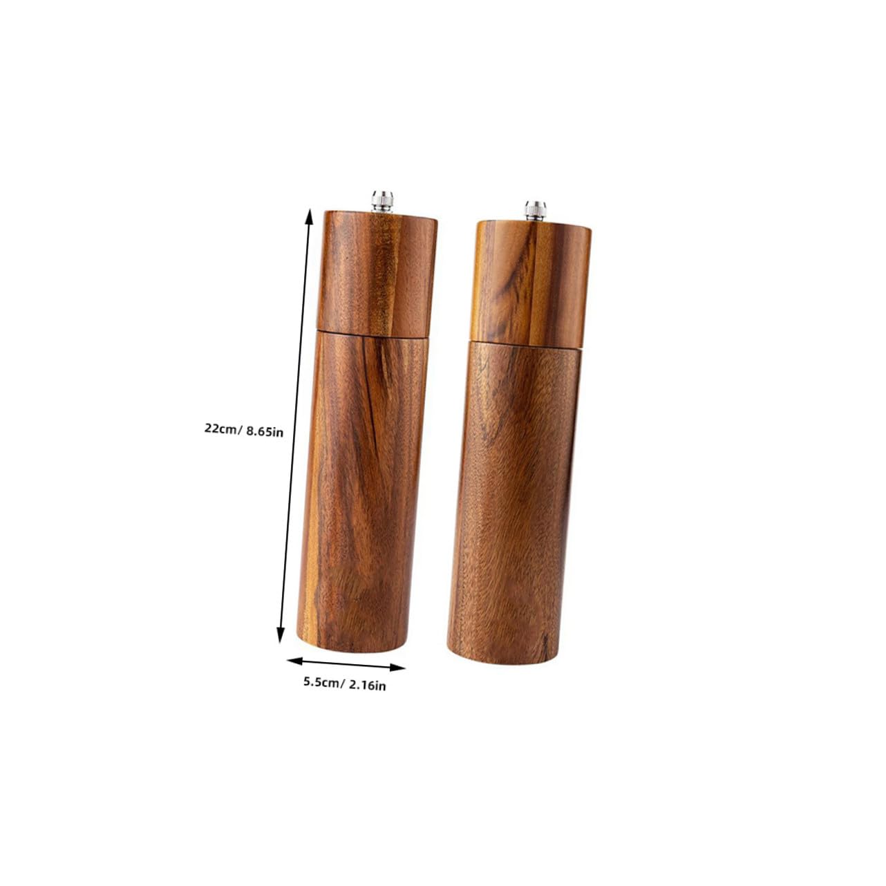 Manuelle Pfeffermühle Einfache Bedienung mit Keramikmahlwerk aus Akazienholz Stilvolles Design für Küche und Gewürzmühlen Einsatz