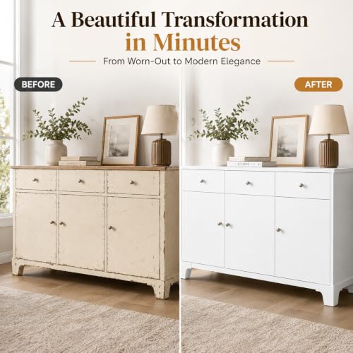 Image of HOME13 White Contact Paper White Peel and Stick Wallpaper Matte Self Adhesive Waterproof Vinyl Roll for Bathroom Kitchen Backsplash Cabinets Shelf Liners Drawers (20x50 Inch)