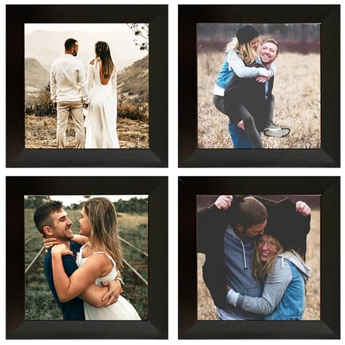 Image of Art Street Fridge Magnet Photo Frames for Home Decor, Living room, Kitchen & Office Decoration Set of 4 (Picture Size: 3x3 Inch), Valentine Gift for Couples, Husband, Wife, Girlfriend, Boyfriend