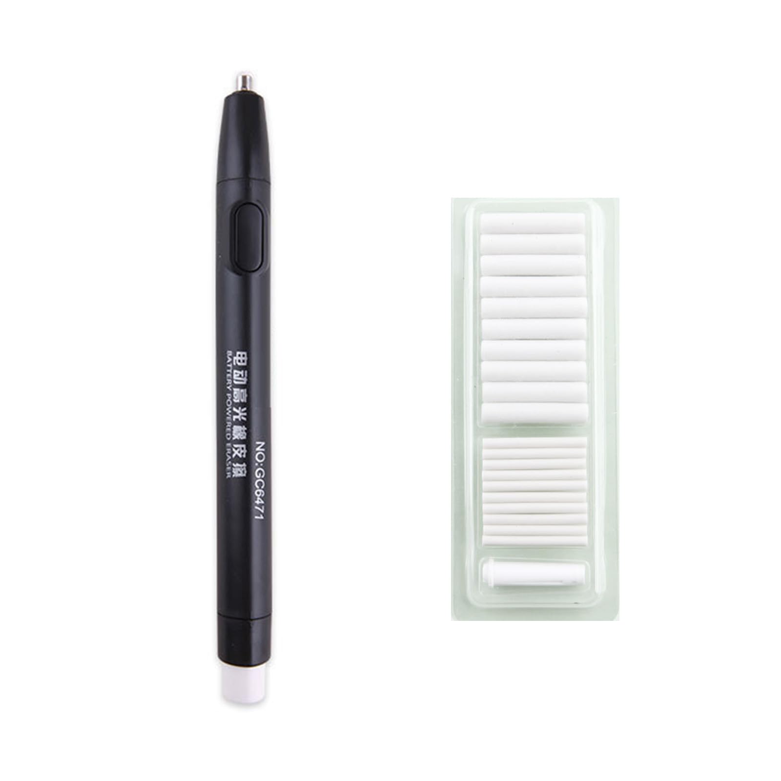 Gomma Elettrica Automatica Estink A Penna - 20 Ricariche (2,3mm E 5mm), Cancellatore Portatile A Batteria Per Disegno E Schizzi, Nero