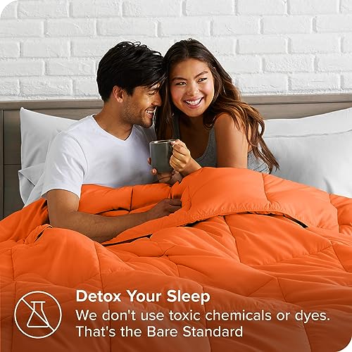 Bare Home Comforter Set - Twin/Twin Extra Long Size - Ultra-Soft - Goose Down Alternative - Premium 1800 Series - All Season Warmth (Twin/Twin Xl, Orange) #TOP5