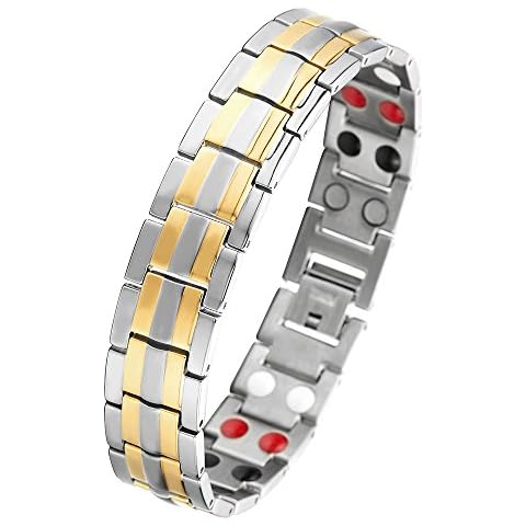 COOLSTEELANDBEYOND Pulsera de Hombre con Imanes Potentes y Germanio Cover