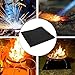 1pc Black Welding Blanket Fireproof Heat Resistant Flame Retardant Carbon Felt for Welder Torch Shield Plumbing Heat Sink Slag Temp Blanket Protective Equipment