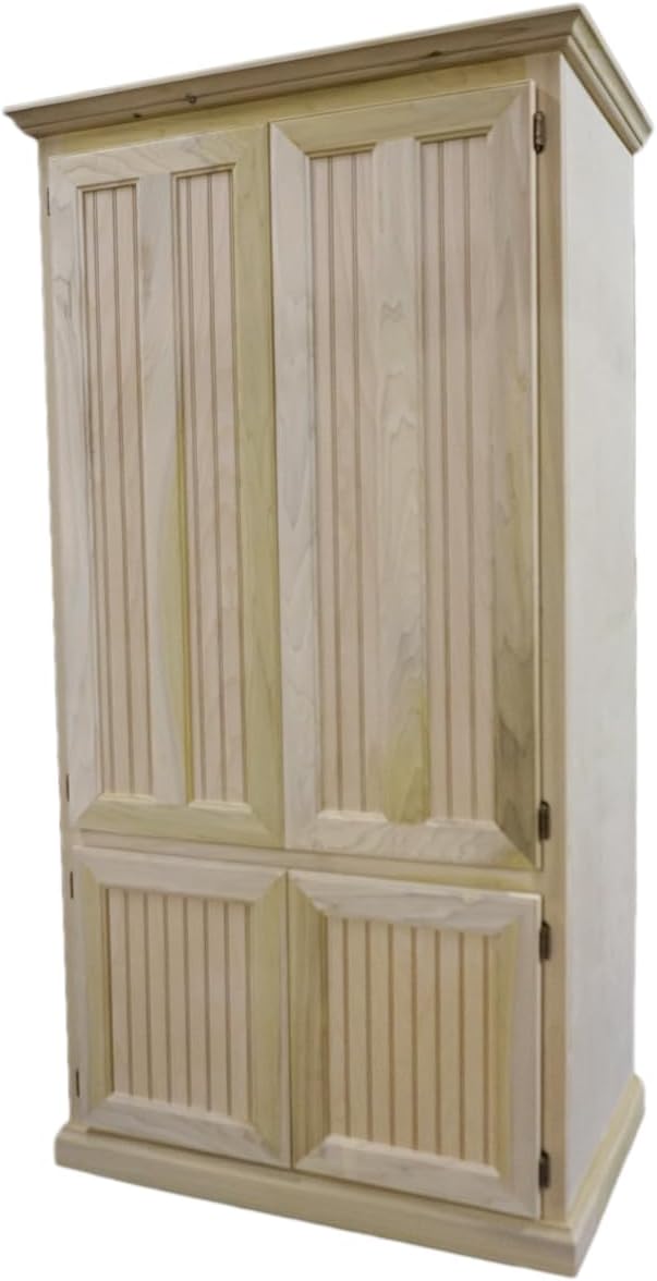 Coastal Solid Wood Computer Armoire