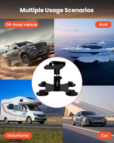 GEEKERA 2026 Magnet-Halterung für Starlink Mini: 360° Kugelgelenk & Vier starke, gummi-ummantelte Magnete für Lackschutz – Schnellmontage für Auto, Wohnmobil & Boot