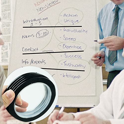 10 Stück Whiteboard-Klebeband, Raster-Markierungsband, 3 mm breit, Grafikband, selbstklebendes Whiteboard, Rasterband, Diagrammband für Büro, Schule, Rastermarkierung (schwarz)