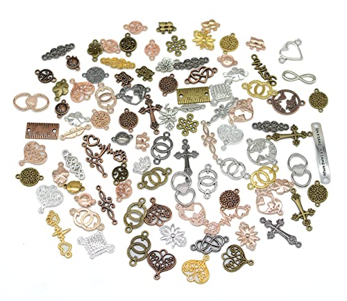100g Mixed Charms Pendants Assorted DIY Antique Bronze Charms Pendant