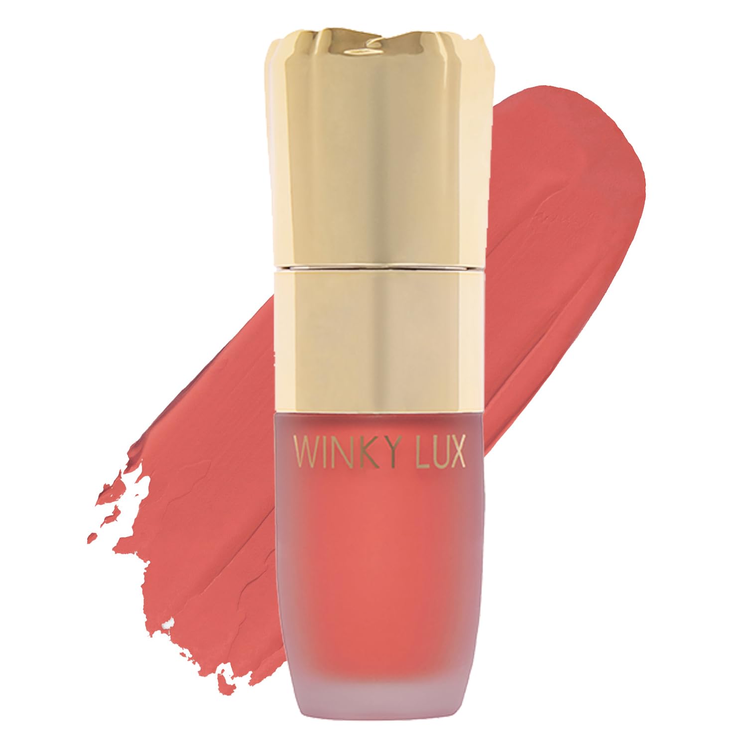 Winky Lux Cheeky Rose Liquid Blush - Gel Cream Makeup with Buildable Color and Lightweight Velvet Finish, Long-Lasting Deep Coral Shade, Darling