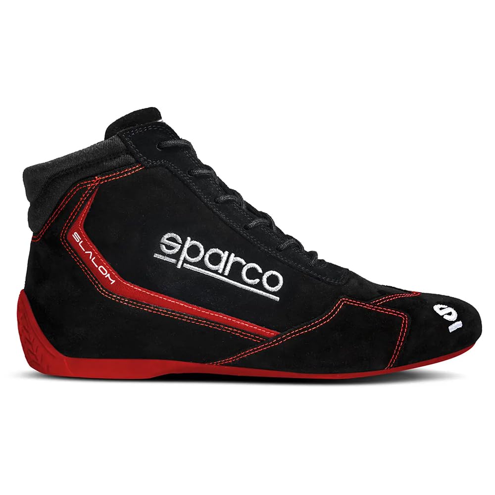 Sparco Unisex Standard Slalom 2022 Stiefel, Größe 45, Schwarz/Rot Bootsschuh, 45 Eu