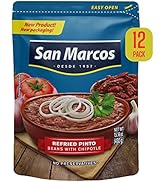 San Marcos Refried Pinto Beans With Chipotle, 15.1oz (Pack of 12)