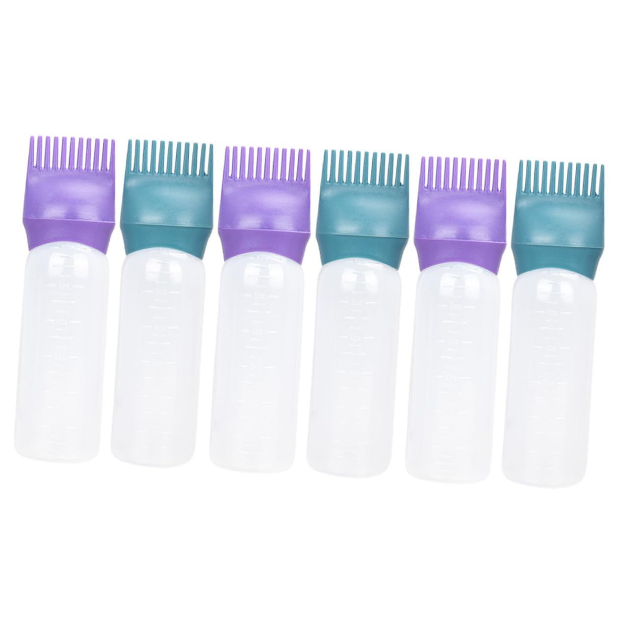 6 Pcs Hair Dye Bottle Comb Applicator Bottle Hair Root Applicator Bottle Hair Oil Bottle Coloring Products Dispenser Roots Only Applicator Bottle Hair Oil Applicator Splat Oiling